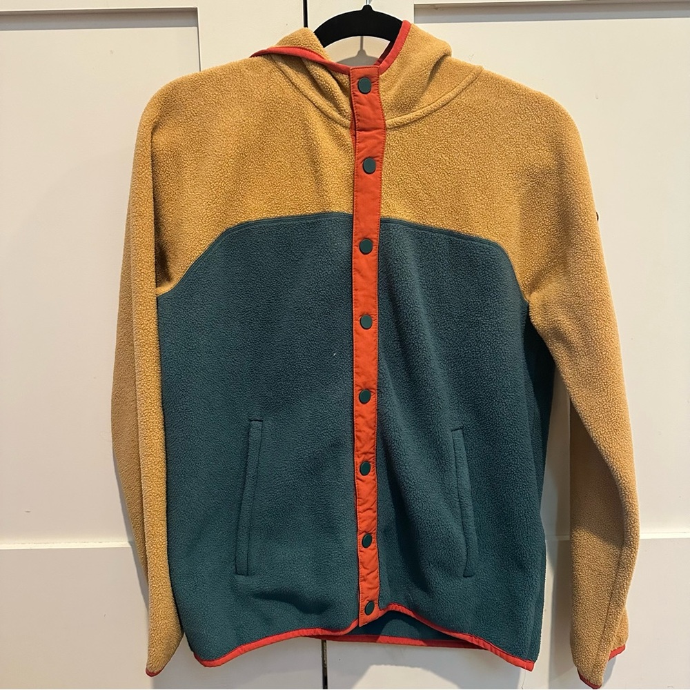 Burton yellow and green fleece jacket